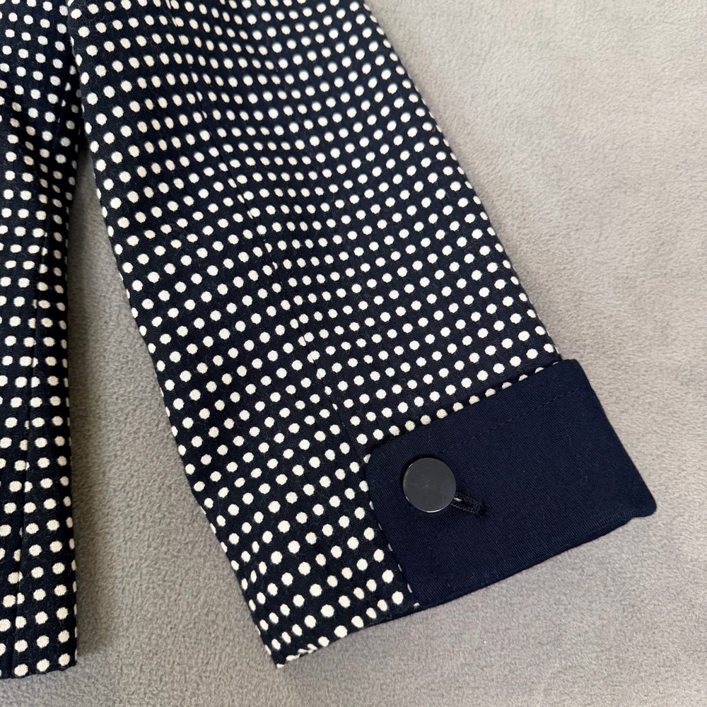 Talbots The Grace Fit Flatteringly Classic $179 Navy Polka Dot Women's Blazer-14 - Picture 10 of 13
